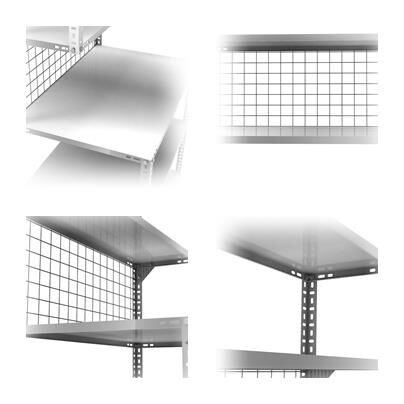 3 Katlı 3'lü Paketleme Masası 177x93 cm - 2 Raflı Tel Kafesli , Atölye, Depo, Hobi Çalışma Masası
