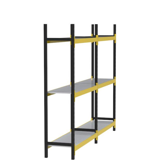 3 Katlı Duble Midi Rack - Ekonomik Depo,Arşiv, Kiler Rafı