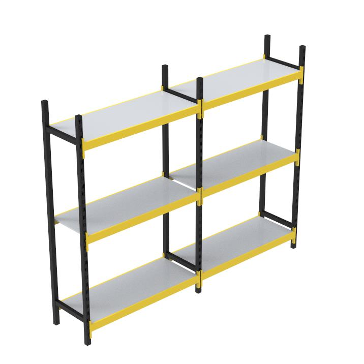 3 Katlı Duble Midi Rack - Ekonomik Depo,Arşiv, Kiler Rafı
