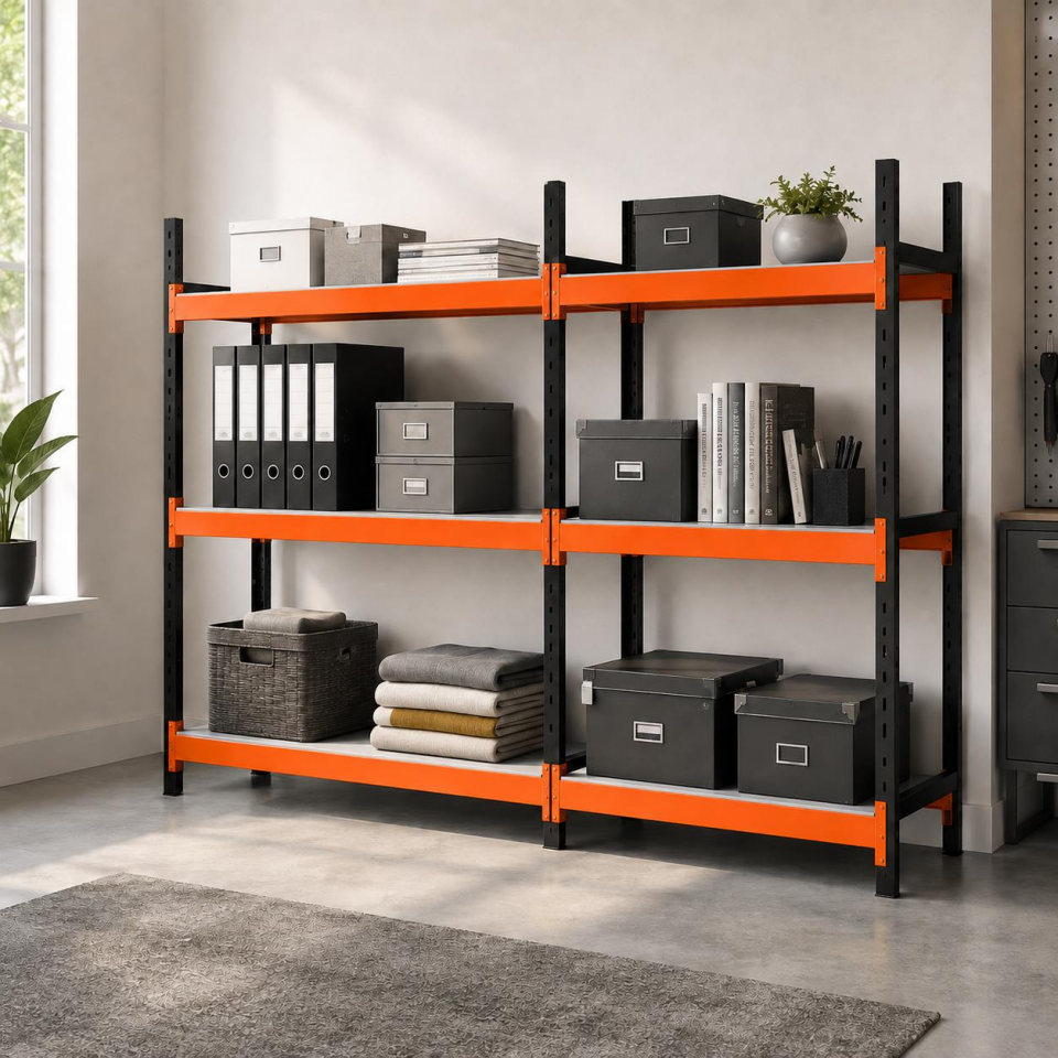 3 Katlı Duble Midi Rack - Ekonomik Depo,Arşiv, Kiler Rafı