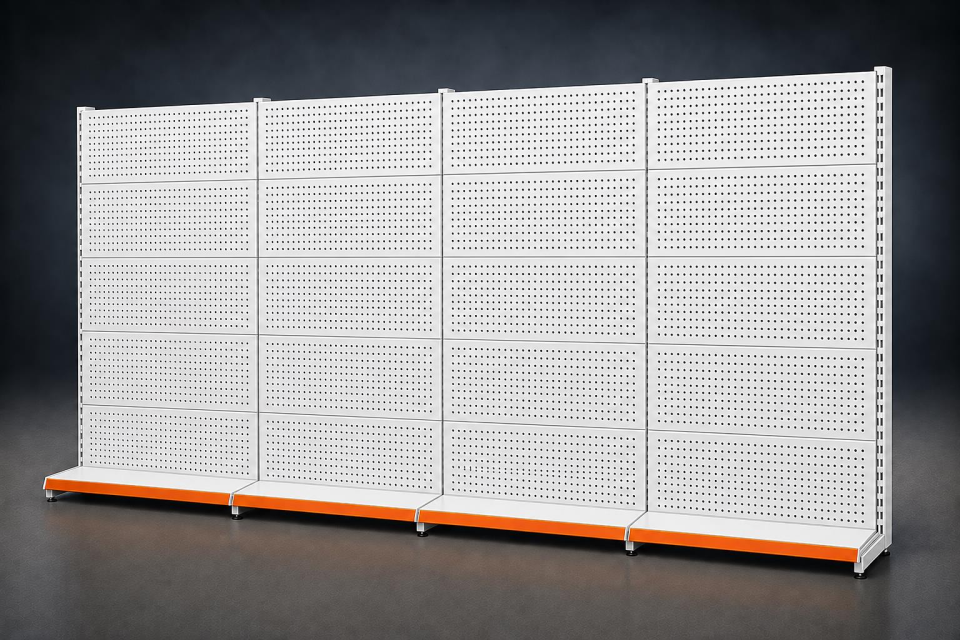 Hırdavat Rafı (Ekonomik) 4'lü Duvar Ünitesi-Bazasız  H:220 cm