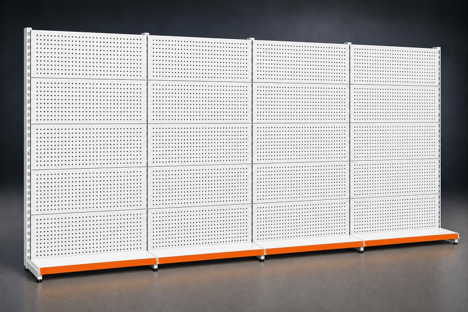 Hırdavat Rafı (Ekonomik) 4'lü Duvar Ünitesi-Bazasız  H:220 cm