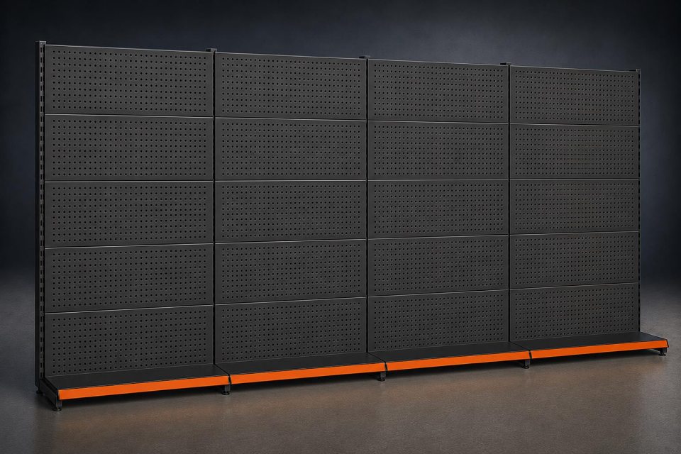 Hırdavat Rafı (Ekonomik) 4'lü Duvar Ünitesi-Bazasız  H:220 cm