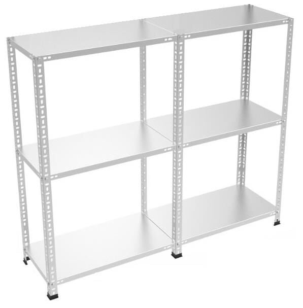 3 Katlı Duble Galvaniz Çelik Raf - Depo, Arşiv, Kiler, Dosya, Market Rafı, Civatalı Raf Sistemi
