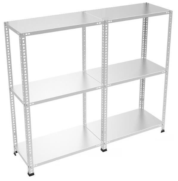 3 Katlı Duble Galvaniz Çelik Raf - Depo, Arşiv, Kiler, Dosya, Market Rafı