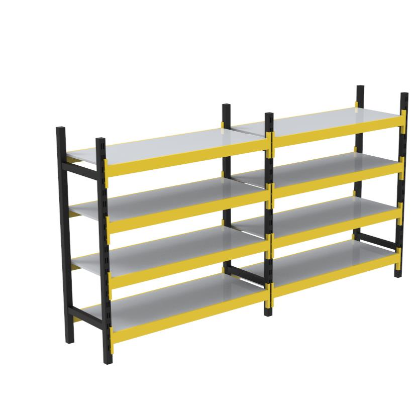 4 Katlı Duble Midi Rack - Ekonomik Depo,Arşiv, Kiler Rafı