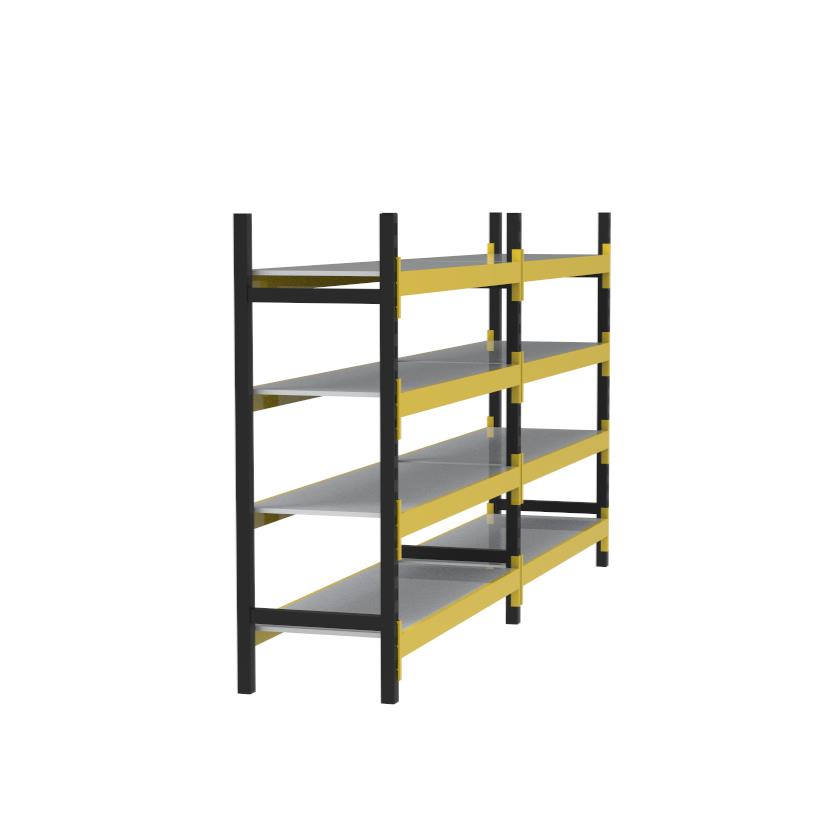 4 Katlı Duble Midi Rack - Ekonomik Depo,Arşiv, Kiler Rafı