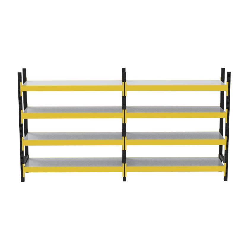 4 Katlı Duble Midi Rack - Ekonomik Depo,Arşiv, Kiler Rafı