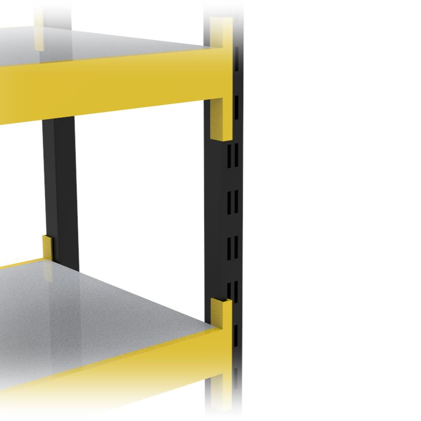 4 Katlı Duble Midi Rack - Ekonomik Depo,Arşiv, Kiler Rafı