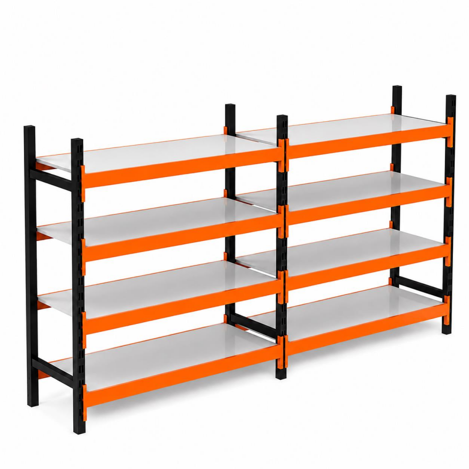 4 Katlı Duble Midi Rack - Ekonomik Depo,Arşiv, Kiler Rafı
