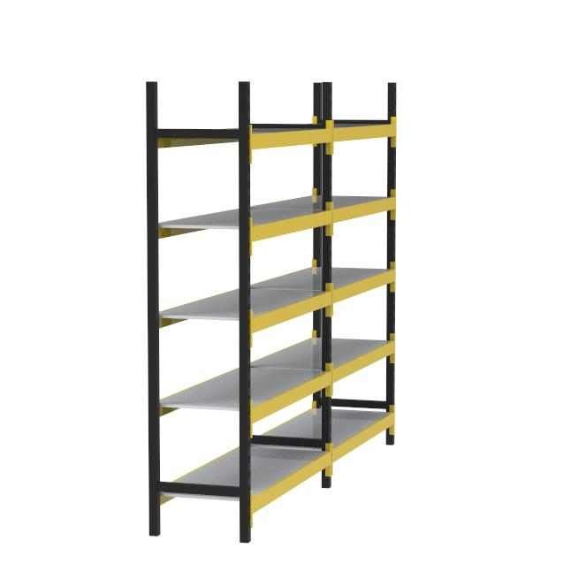 5 Katlı Duble Midi Rack - Ekonomik Depo,Arşiv, Kiler Rafı