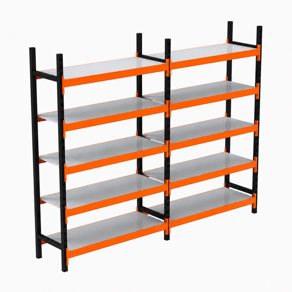 5 Katlı Duble Midi Rack - Ekonomik Depo,Arşiv, Kiler Rafı