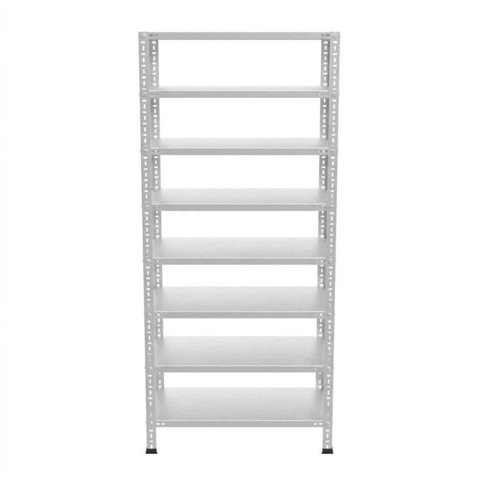 8 Katlı Galvaniz Çelik Raf - Depo, Arşiv, Kiler, Dosya, Market Rafı