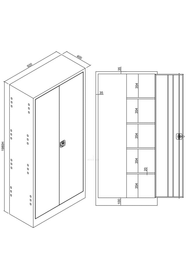 Ofis 198 Lik Çok Amaçlı Dosya Dolabı Gri Original