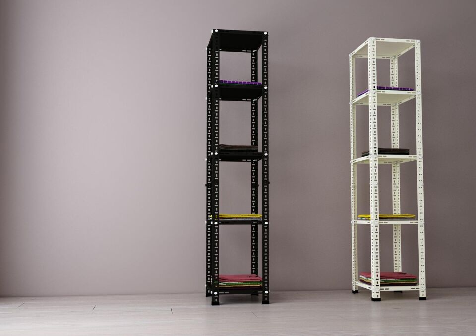 31x31x150 Cm Siyah Çok Amaçlı Raf - Gardırop