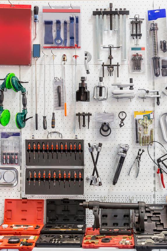 Hırdavat Ünitesi Duvar Rafı - Delikli Pano Rafı