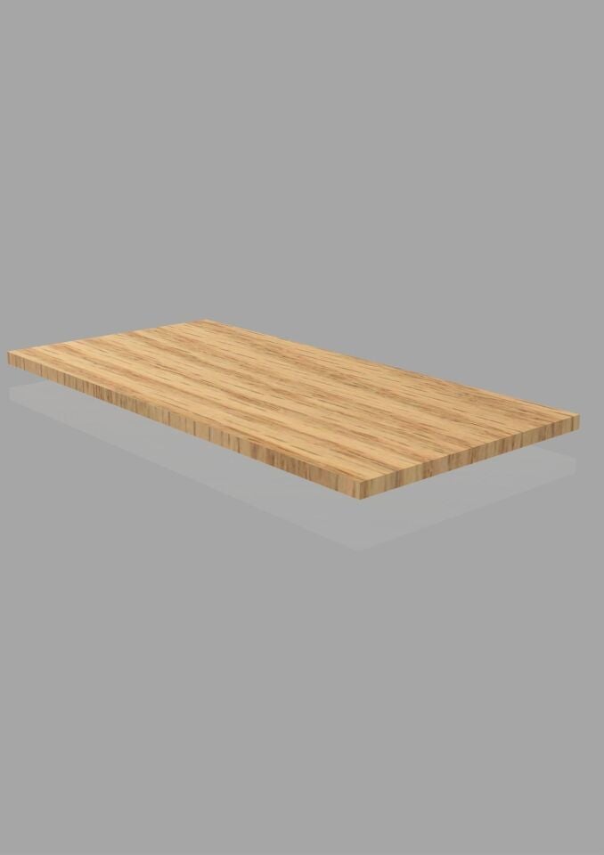 20x75 Cm Meşe Ahşap Raf - Suntalam Tekli Raf