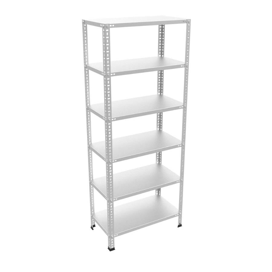 6 Katlı Galvaniz Çelik Raf - Depo, Arşiv, Kiler, Dosya, Market Rafı 59x93 cm - 300 cm - 1.50 mm