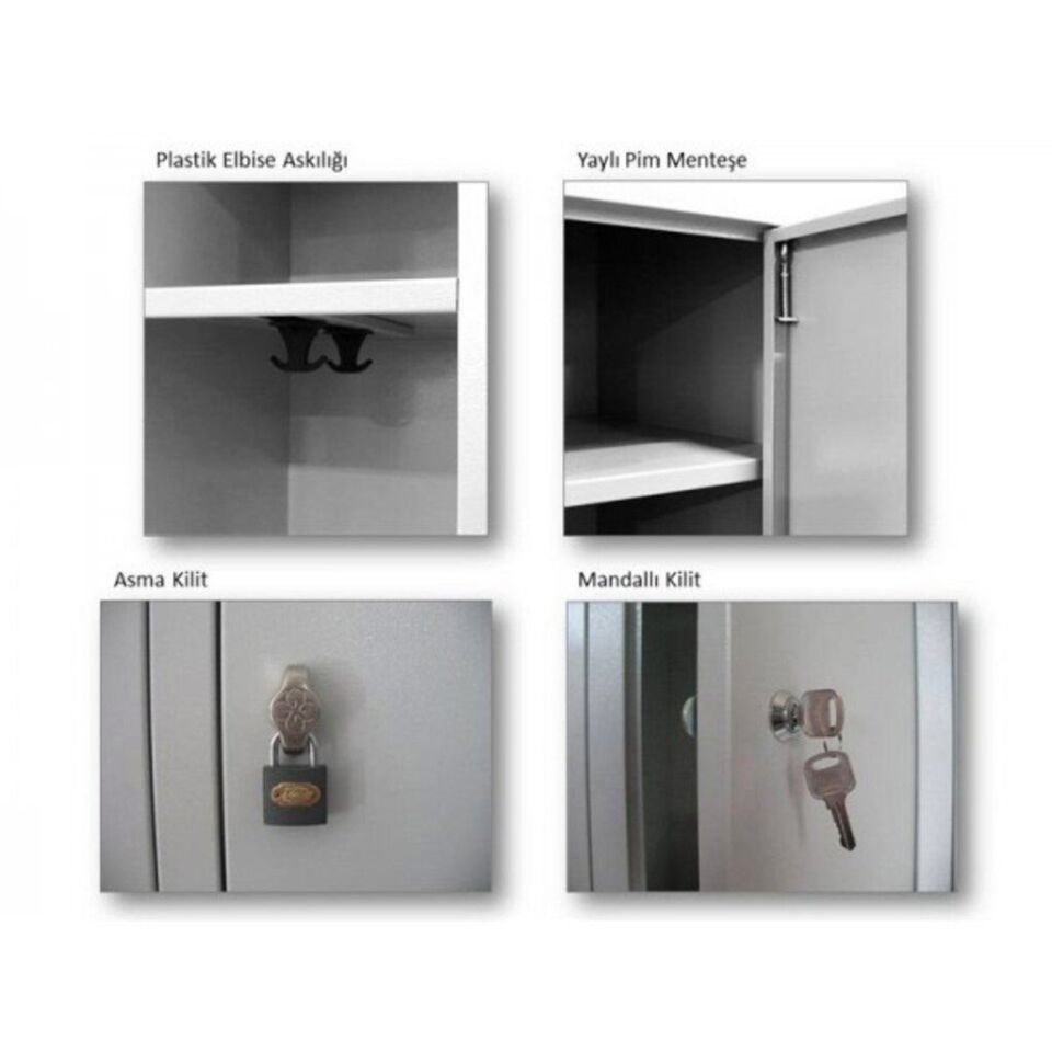Ofis Standart 6'lı Soyunma Dolabı