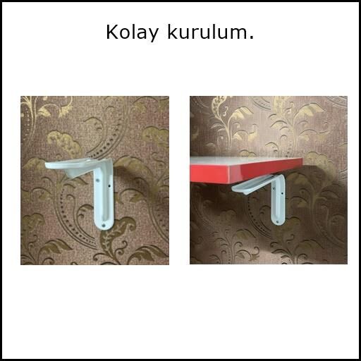 2 Adet Raf Altı Ayağı L Konsol Tüm Boyutlar - Raf Altı Kol