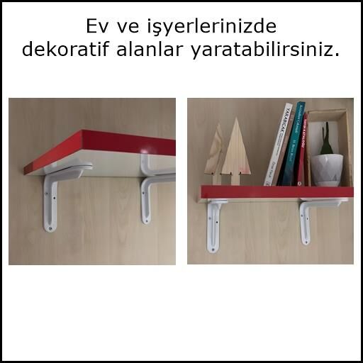 4 Adet Raf Altı Ayağı L Konsol Tüm Boyutlar - Raf Altı Kol
