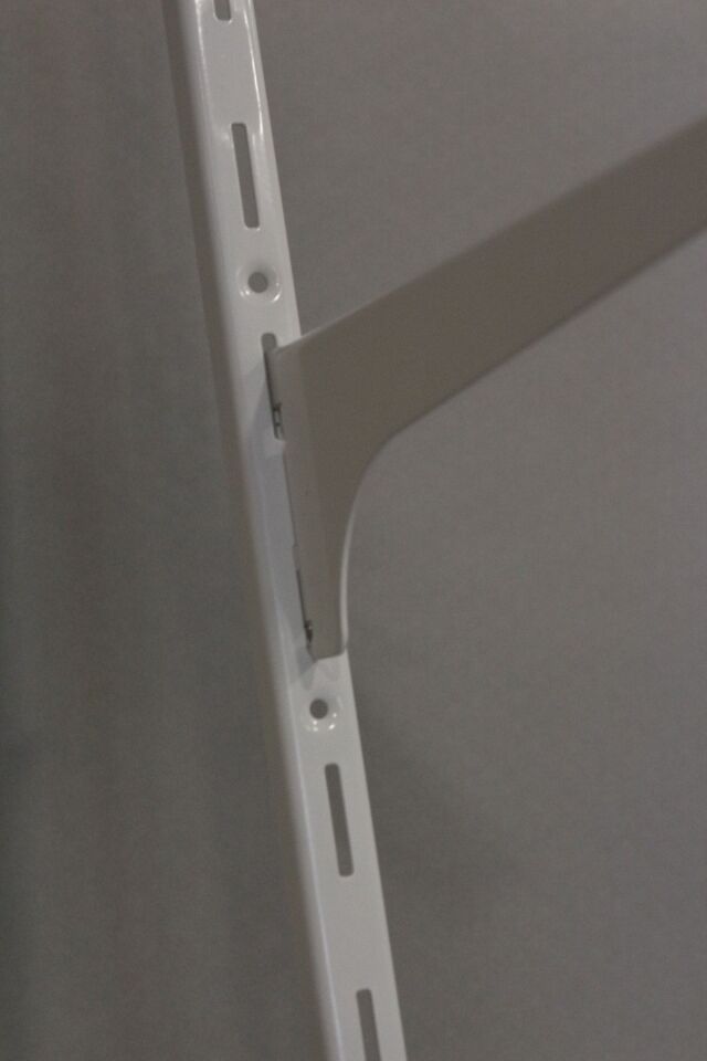 4 Adet 200 Cm Beyaz Tek Sıra Delikli Raf Dikme Destek Profili - Raf Direği