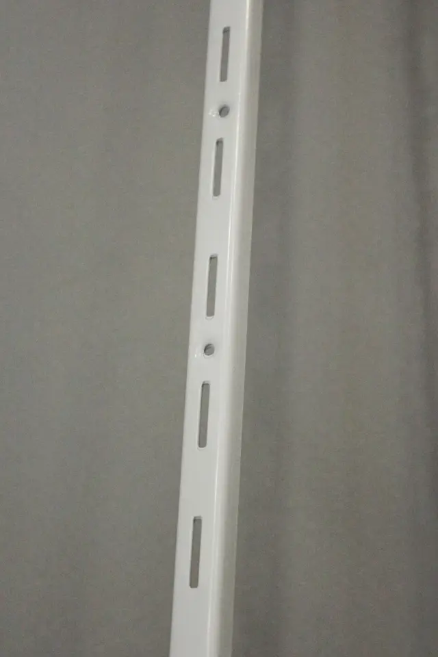 2 Adet Tek Sıra Delikli 200 Cm Beyaz Raf Dikme Destek Profili  - Raf Direği