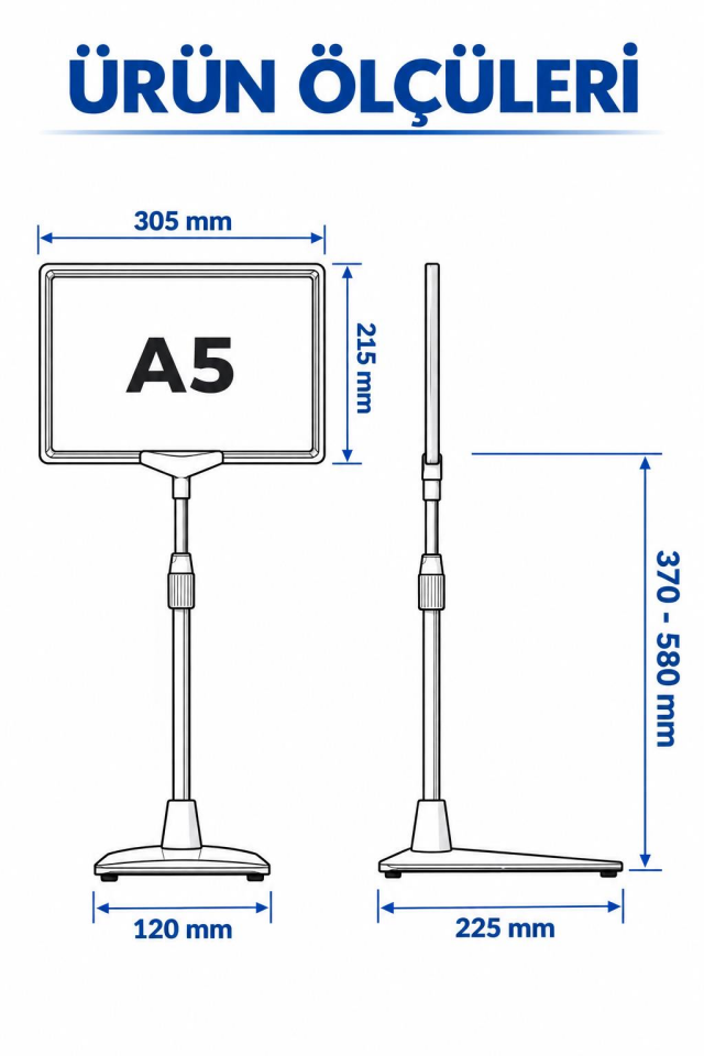 A5 Ördek Ayaklı Fiyat Etiketi - Sepet, Stand, Askılık, Çerçeveli Fiyat Etiketi
