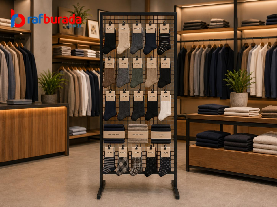 Tel Pano Stand - Telli Aksesuar Çorap Standı, Tel Çorap Standı