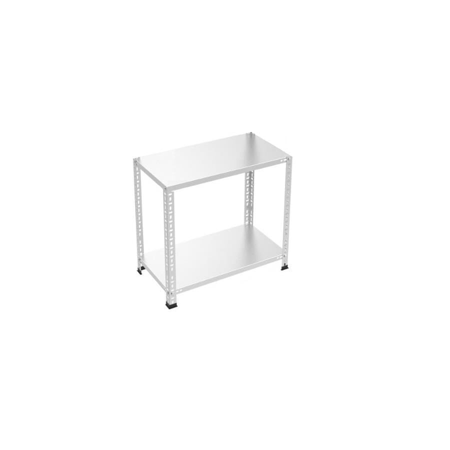2 Katlı Galvaniz Çelik Raf - Depo, Arşiv, Kiler, Dosya, Market Rafı