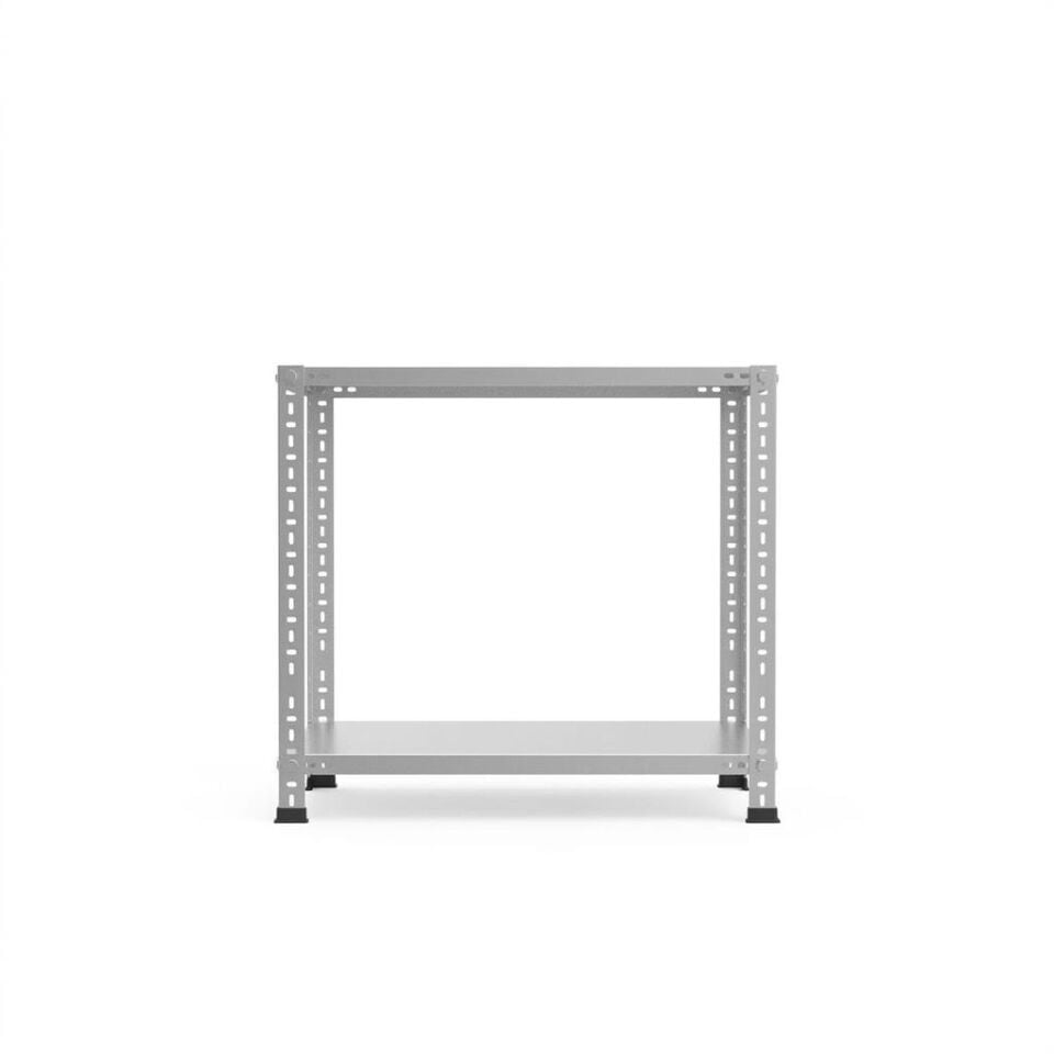 2 Katlı Galvaniz Çelik Raf - Depo, Arşiv, Kiler, Dosya, Market Rafı