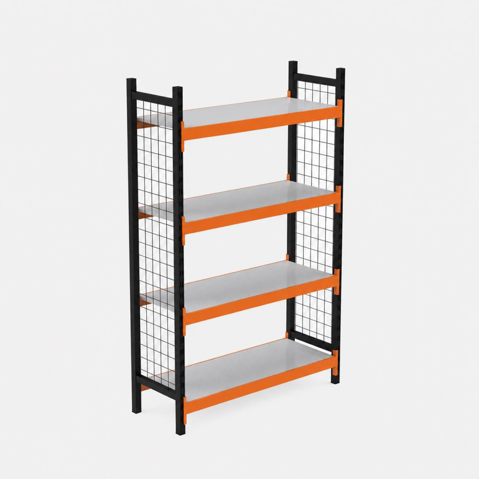 4 Katlı Dekoratif  Midi Rack - Ekonomik Depo,Arşiv, Kiler Rafı