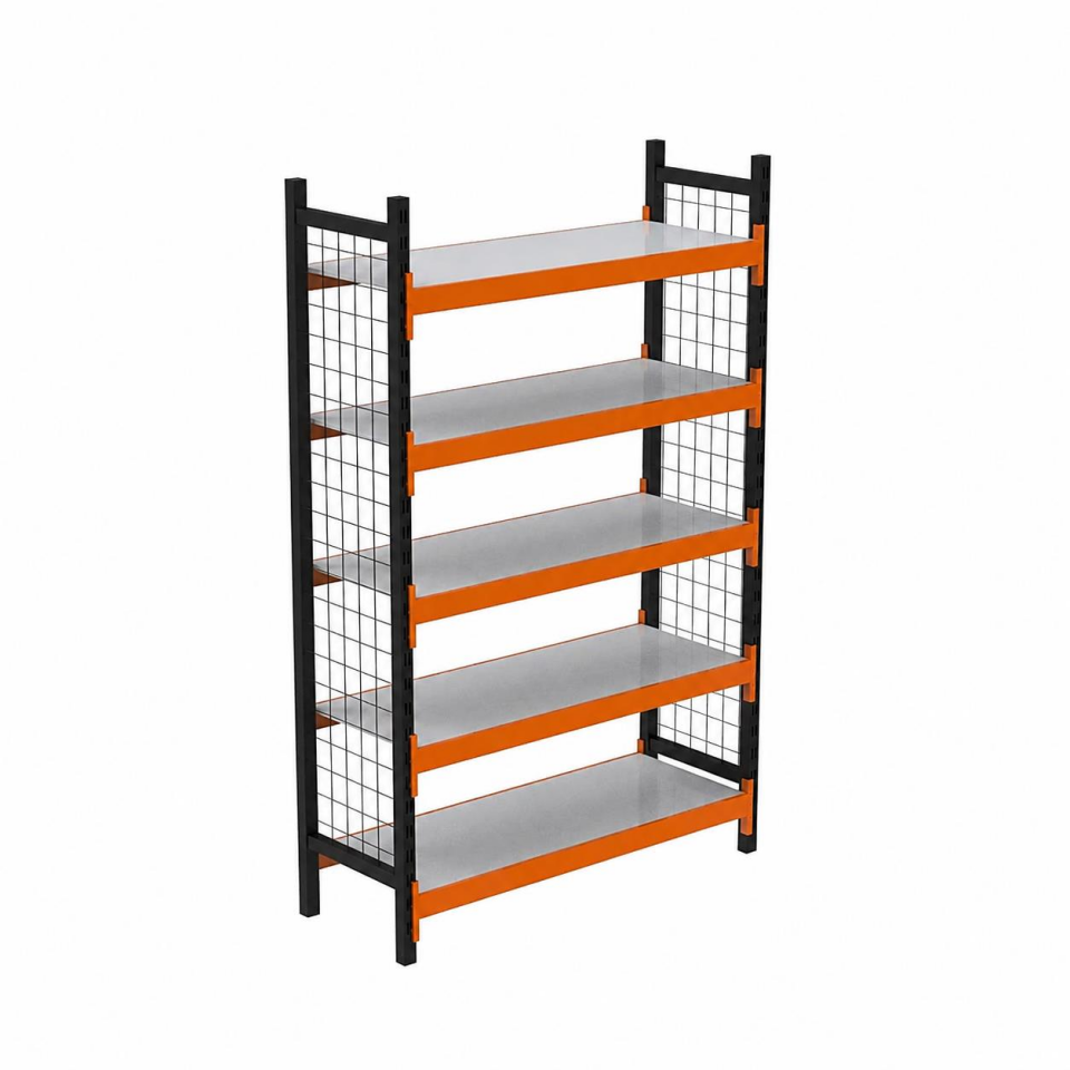 5 Katlı Tel Kafesli Dekoratif Midi Rack - Ekonomik Depo,Arşiv, Kiler Rafı