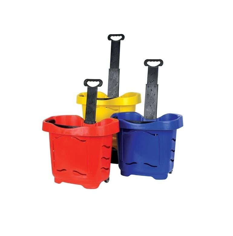 40 Lt Teleskopik Saplı Plastik Alışveriş Sepeti - Market El Sepeti