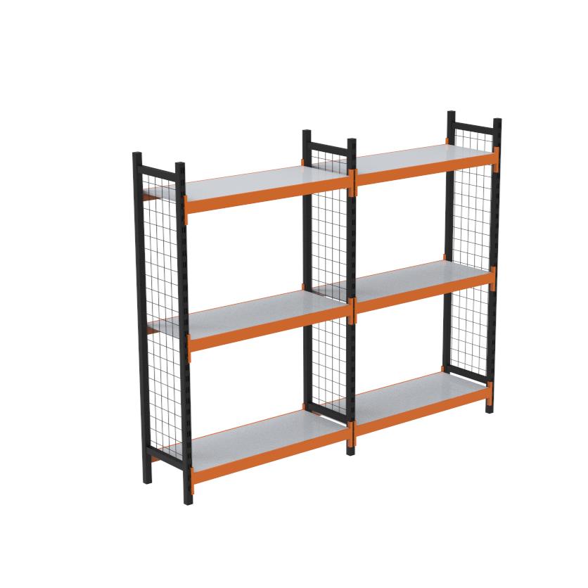 3 Katlı Duble Dekoratif Midi Rack - Ekonomik Depo,Arşiv, Kiler Rafı