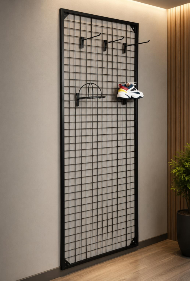 Sık Telli Tel Raf - Tel Pano Stand, Duvar Askılığı