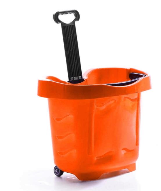 40 Lt Teleskopik Saplı Plastik Alışveriş Sepeti - Market El Sepeti Turuncu