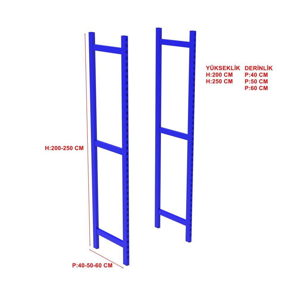 2 ADET DEPO RAFI HAFİF RACK AYAK