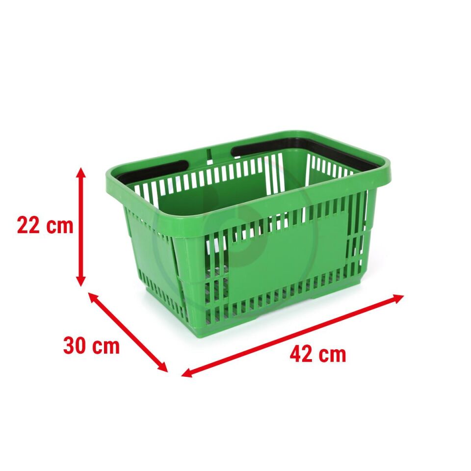 10 Adet 22 Lt Plastik Alışveriş Sepeti - Market El Sepeti