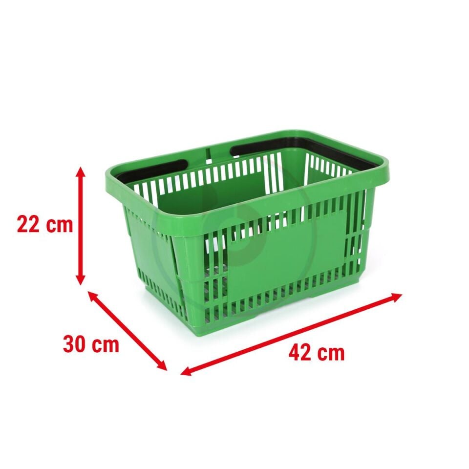 10 Adet 22 Lt Plastik Alışveriş Sepeti - Market El Sepeti