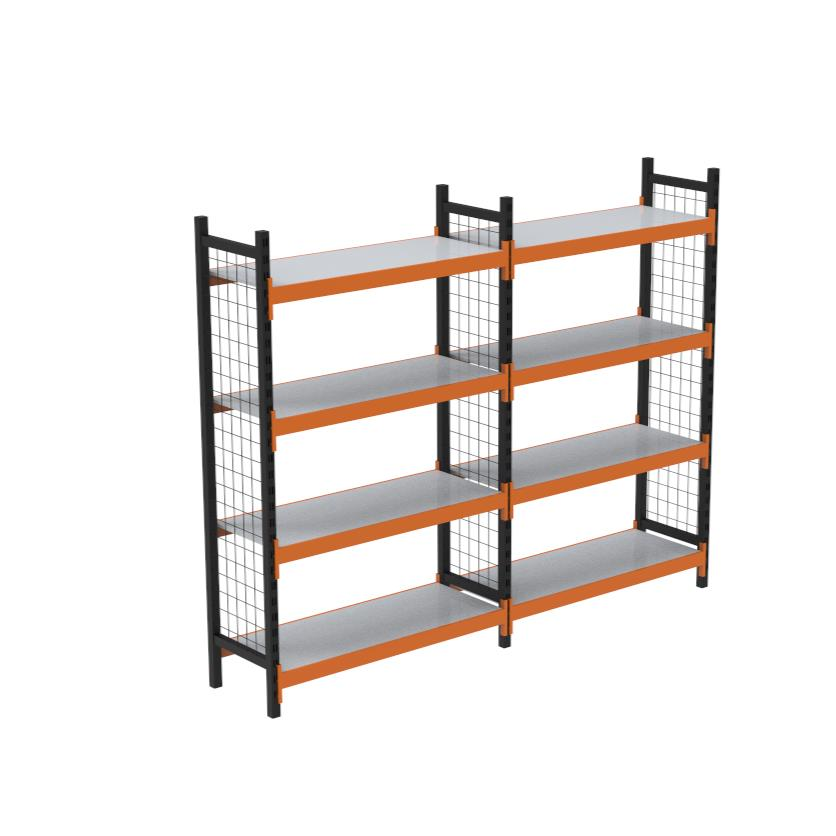 4 Katlı Duble Dekoratif Midi Rack - Ekonomik Depo,Arşiv, Kiler Rafı