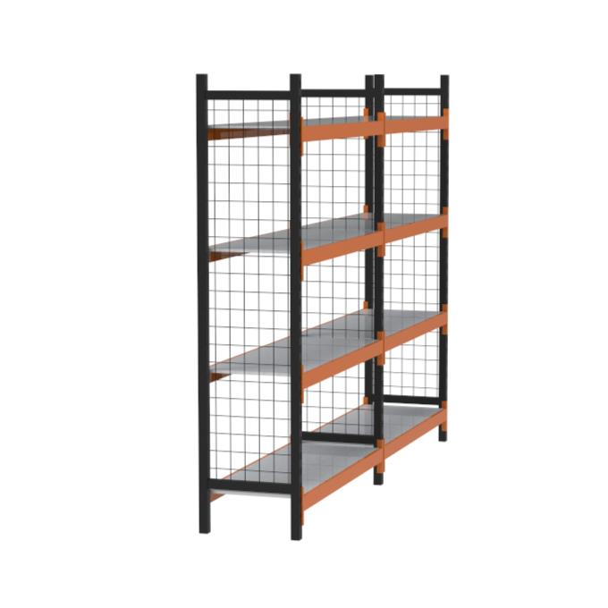 4 Katlı Duble Dekoratif Midi Rack - Ekonomik Depo,Arşiv, Kiler Rafı