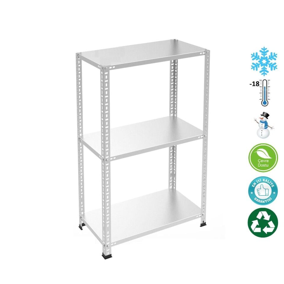 3 Katlı Paslanmaz Krom Akvaryum Rafı -304 Kalite - Inox Soğuk Oda Rafı, Buzhane Rafı