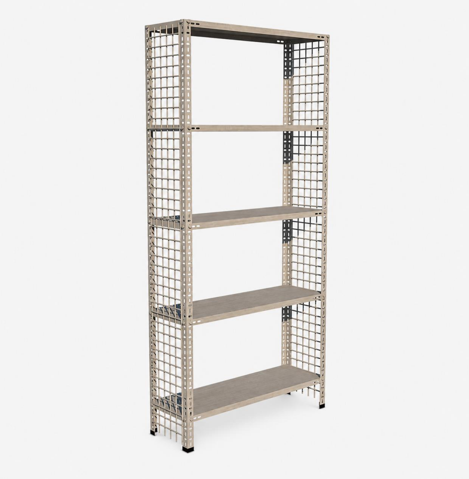 5 Katlı Galvaniz Tel Kafes Çelik Raf - Dekoratif Raf