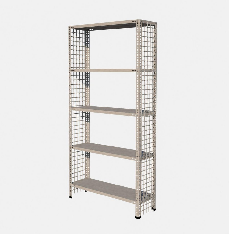 5 Katlı Galvaniz Tel Kafes Çelik Raf - Dekoratif Raf