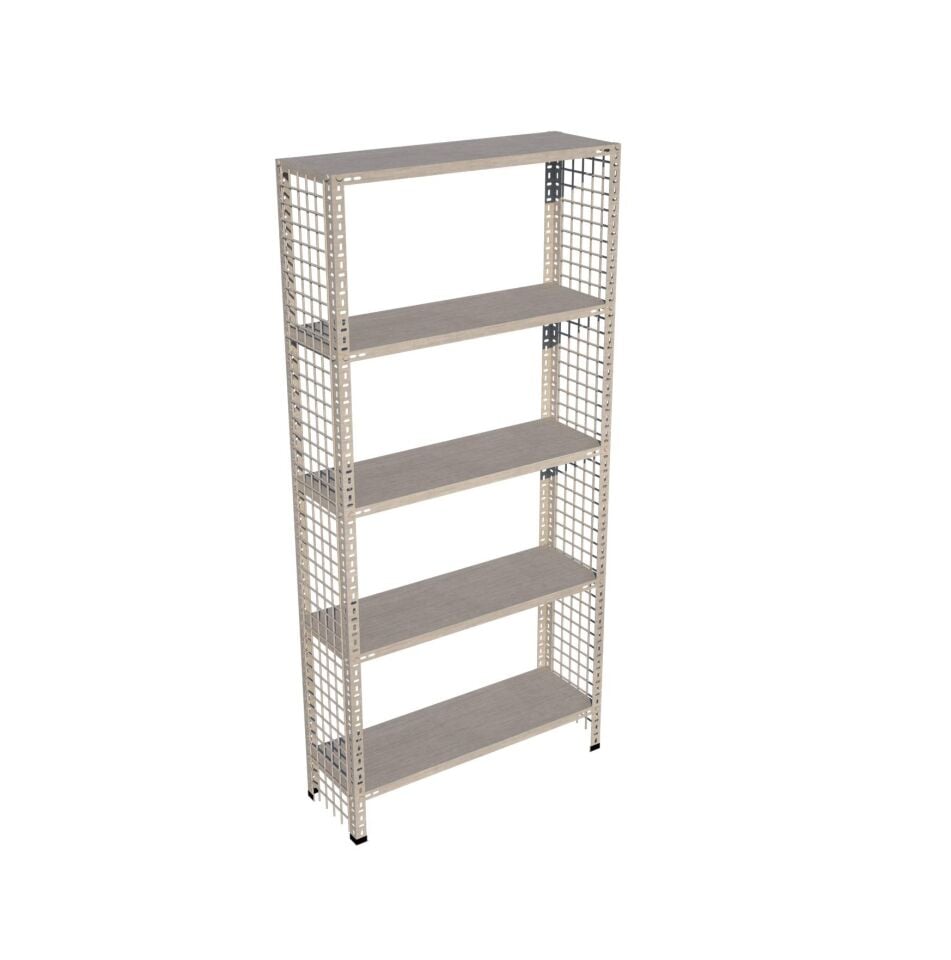 5 Katlı Galvaniz Tel Kafes Çelik Raf - Dekoratif Raf