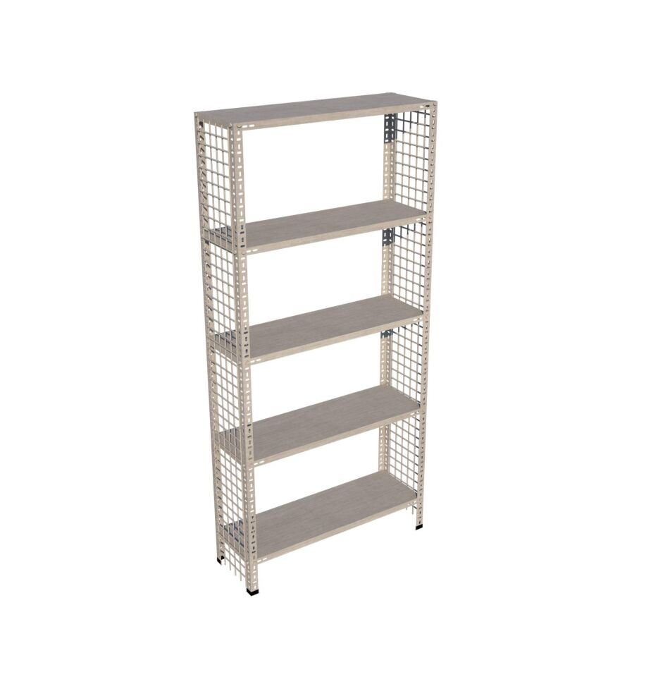 5 Katlı Galvaniz Tel Kafes Çelik Raf - Dekoratif Raf