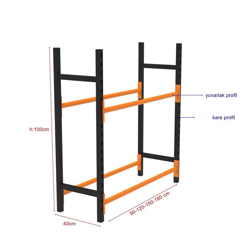 2 Katlı Lastik İstifleme Rafı, Mini Rack