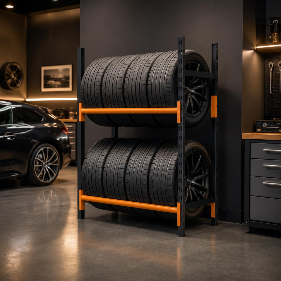 2 Katlı Midi Rack Lastik İstifleme Rafı