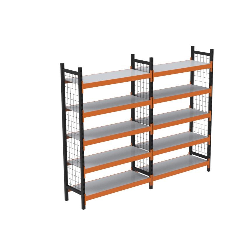 5 Katlı Duble Dekoratif Midi Rack - Ekonomik Depo,Arşiv, Kiler Rafı